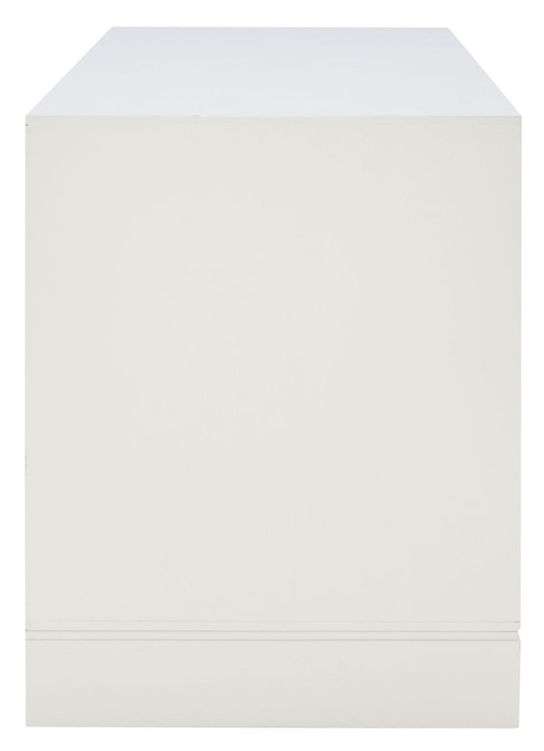 Safavieh Aliyah Rustic Farmhouse Media Stand With Enclosed Storage And Open Shelf For Modern Interiors White MED5710D