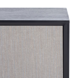 Safavieh Estella 2-Door Media Stand With Shelf - Sleek Black Storage For Tvs & Accessories, Modern Design MED5711B