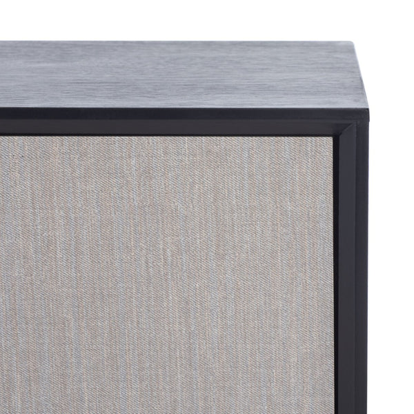 Safavieh Estella 2-Door Media Stand With Shelf - Sleek Black Storage For Tvs & Accessories, Modern Design MED5711B