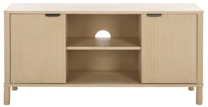 Safavieh Thurston 2-door Media Stand - Elegant Tv Cabinet For Stylish Living Spaces And Organized Entertainment Natural Wood Med5712a