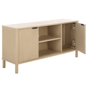 Safavieh Thurston 2-door Media Stand - Elegant Tv Cabinet For Stylish Living Spaces And Organized Entertainment Natural Wood Med5712a