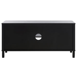 Safavieh Thurston 2-door Media Stand - Elegant Tv Cabinet For Stylish Living Spaces And Organized Entertainment Matte Black , Wood Med5712b