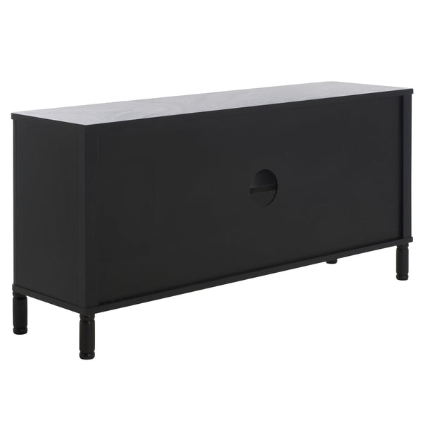 Safavieh Thurston 2-door Media Stand - Elegant Tv Cabinet For Stylish Living Spaces And Organized Entertainment Matte Black , Wood Med5712b