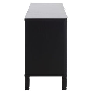 Safavieh Thurston 2-door Media Stand - Elegant Tv Cabinet For Stylish Living Spaces And Organized Entertainment Matte Black , Wood Med5712b