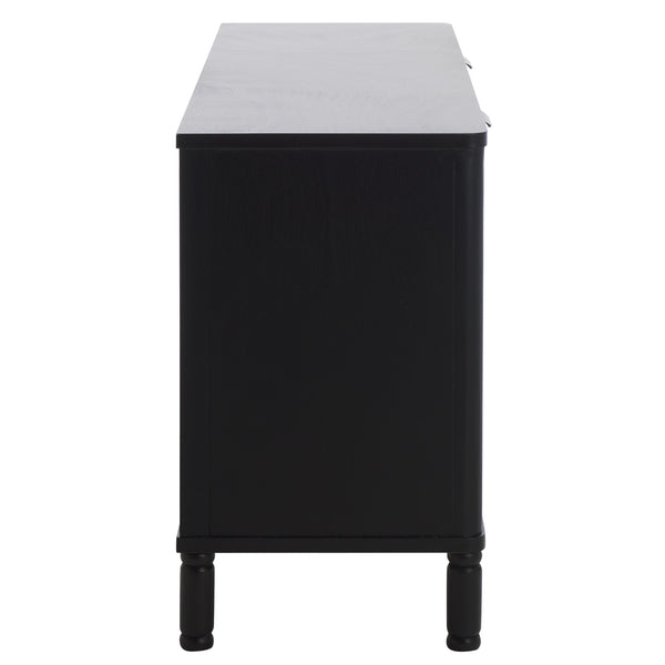 Safavieh Thurston 2-door Media Stand - Elegant Tv Cabinet For Stylish Living Spaces And Organized Entertainment Matte Black , Wood Med5712b