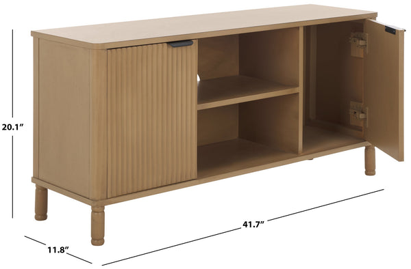 Safavieh Thurston 2-door Media Stand - Elegant Tv Cabinet For Stylish Living Spaces And Organized Entertainment Desert Brown Wood Med5712c