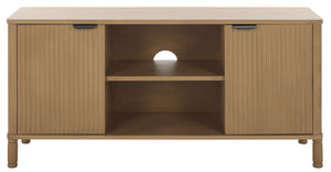 Safavieh Thurston 2-door Media Stand - Elegant Tv Cabinet For Stylish Living Spaces And Organized Entertainment Desert Brown Wood Med5712c