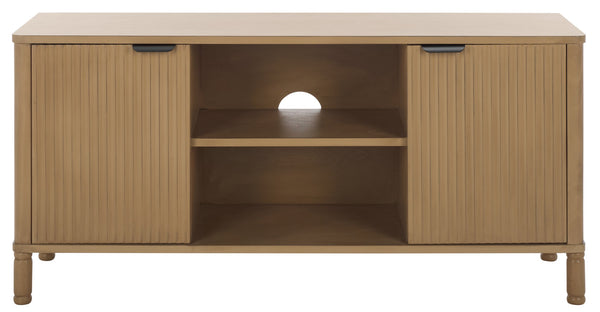 Safavieh Thurston 2-door Media Stand - Elegant Tv Cabinet For Stylish Living Spaces And Organized Entertainment Desert Brown Wood Med5712c