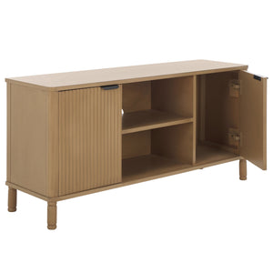 Safavieh Thurston 2-door Media Stand - Elegant Tv Cabinet For Stylish Living Spaces And Organized Entertainment Desert Brown Wood Med5712c