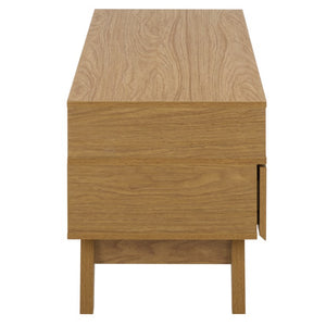 Safavieh Demora Oak Grain Media Stand with Open Shelving and Two Drawers for Living Rooms MED5900A