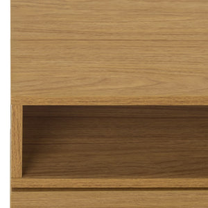 Safavieh Demora Oak Grain Media Stand with Open Shelving and Two Drawers for Living Rooms MED5900A