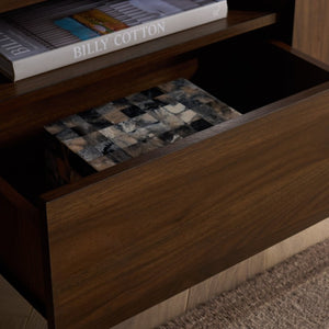Safavieh Oona Slatted Oak Media Stand with Five Shelves and Drawer for Living Room Natural MED5903B-2BX