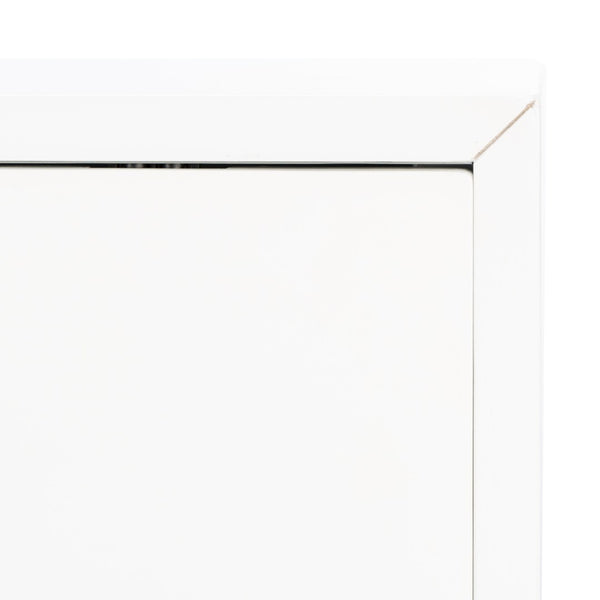 Safavieh Ligia Contemporary Media Stand With Cable Management And Brass Accents For Organized Entertainment Areas White MED6400A