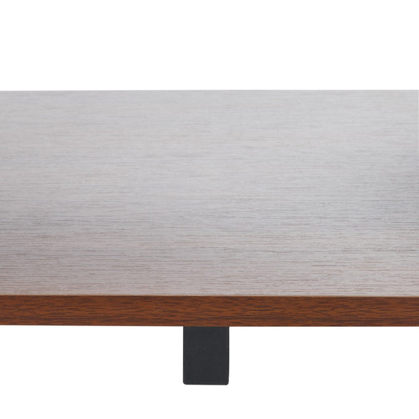 Safavieh Jarrett Large Media Stand – Modern Walnut Console With Zigzag Design & Black Metal Accents For Storage MED9300A