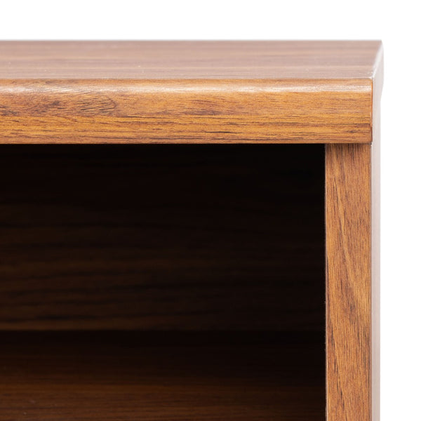 Safavieh Aurelio Vintage-Inspired Media Stand With Two Shelves And Smart Cable Management For Modern Living Walnut MED9600A