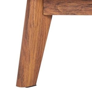Safavieh Aurelio Vintage-Inspired Media Stand With Two Shelves And Smart Cable Management For Modern Living Walnut MED9600A