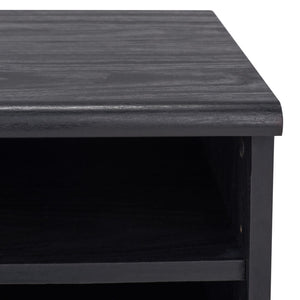 Safavieh Aurelio Vintage-Inspired Media Stand With Two Shelves And Smart Cable Management For Modern Living Black MED9600B