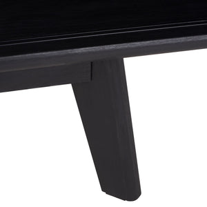 Safavieh Aurelio Vintage-Inspired Media Stand With Two Shelves And Smart Cable Management For Modern Living Black MED9600B