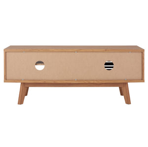 Safavieh Aurelio Vintage-Inspired Media Stand With Two Shelves And Smart Cable Management For Modern Living Oak MED9600D