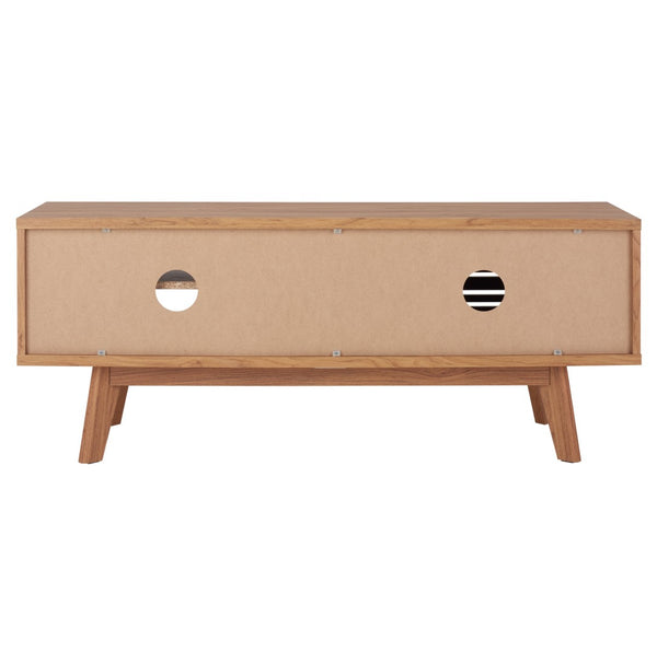 Safavieh Aurelio Vintage-Inspired Media Stand With Two Shelves And Smart Cable Management For Modern Living Oak MED9600D