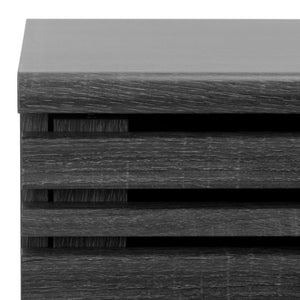 Safavieh Aurelio Vintage-Inspired Media Stand With Two Shelves And Smart Cable Management For Modern Living Distressed Black MED9600E