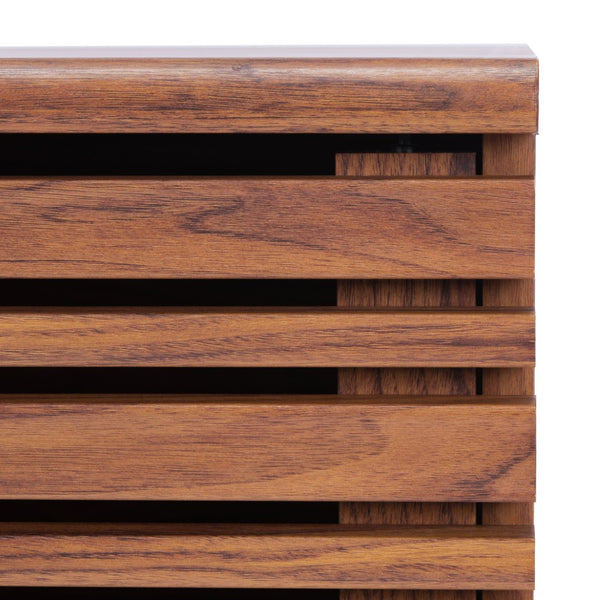 Safavieh Esma Stylish Media Stand With Retro Design, Two Shelves, And Cable Management For Modern Spaces Walnut MED9601A