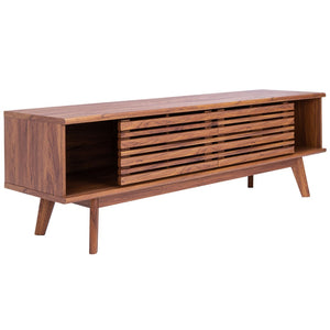Safavieh Esma Stylish Media Stand With Retro Design, Two Shelves, And Cable Management For Modern Spaces Walnut MED9601A