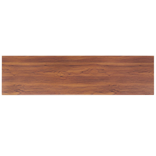 Safavieh Esma Stylish Media Stand With Retro Design, Two Shelves, And Cable Management For Modern Spaces Walnut MED9601A