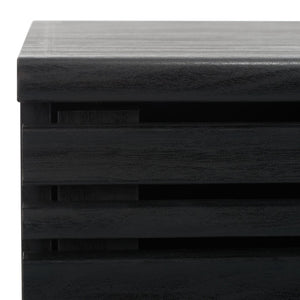 Safavieh Esma Stylish Media Stand With Retro Design, Two Shelves, And Cable Management For Modern Spaces Black MED9601B