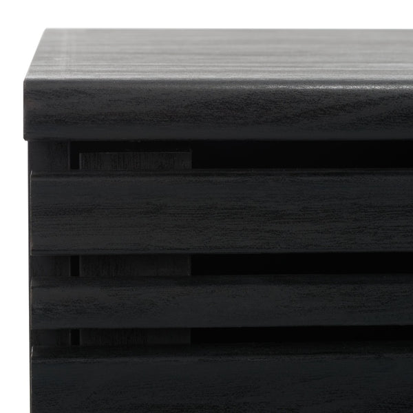 Safavieh Esma Stylish Media Stand With Retro Design, Two Shelves, And Cable Management For Modern Spaces Black MED9601B