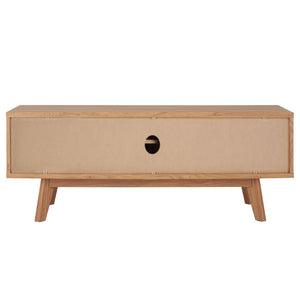 Safavieh Esma Stylish Media Stand With Retro Design, Two Shelves, And Cable Management For Modern Spaces Oak MED9601D