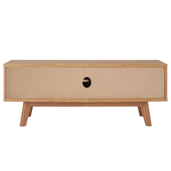 Safavieh Esma Stylish Media Stand With Retro Design, Two Shelves, And Cable Management For Modern Spaces Oak MED9601D