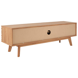 Safavieh Esma Stylish Media Stand With Retro Design, Two Shelves, And Cable Management For Modern Spaces Oak MED9601D