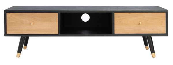 Safavieh Beatrix Retro-Modern Media Stand With 2 Drawers & Open Shelf - Stylish Storage For Any Space MED9607A