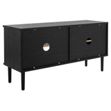 Safavieh Claude 1 Door 2 Shelf Media Stand XII23 Black Wood MED9609B