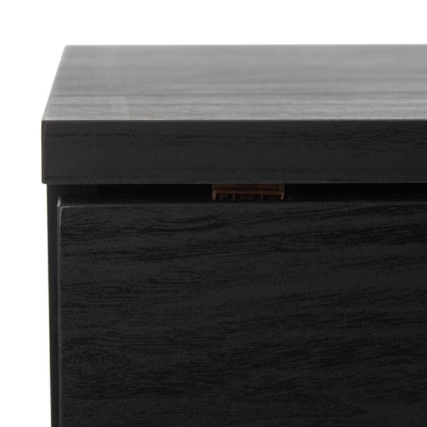 Safavieh Claude 1 Door 2 Shelf Media Stand XII23 Black Wood MED9609B