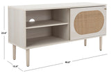 Safavieh Claude 1 Door 2 Shelf Media Stand XII23 White Wood MED9609C