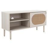 Safavieh Claude 1 Door 2 Shelf Media Stand XII23 White Wood MED9609C