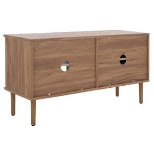 Safavieh Claude 1 Door 2 Shelf Media Stand XII23 Oak Wood MED9609D