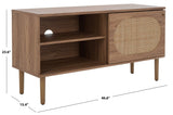 Safavieh Claude 1 Door 2 Shelf Media Stand XII23 Oak Wood MED9609D