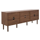 Safavieh Claude 2 Door 2 Shelf Media Stand XII23 Walnut Wood MED9610A