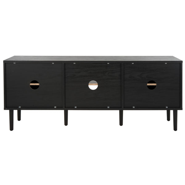 Safavieh Claude 2 Door 2 Shelf Media Stand XII23 Black Wood MED9610B