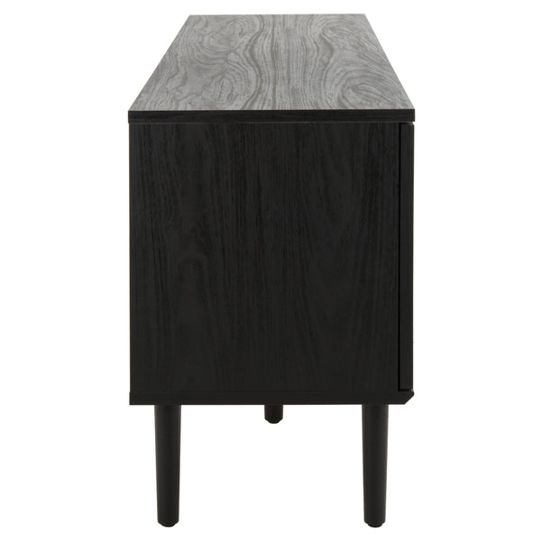 Safavieh Claude 2 Door 2 Shelf Media Stand XII23 Black Wood MED9610B