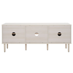 Safavieh Claude 2 Door 2 Shelf Media Stand XII23 White Wood MED9610C