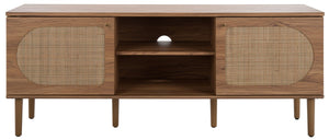 Safavieh Claude 2 Door 2 Shelf Media Stand XII23 Oak Wood MED9610D