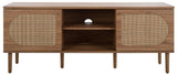 Safavieh Claude 2 Door 2 Shelf Media Stand XII23 Oak Wood MED9610D