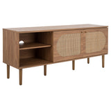 Safavieh Claude 2 Door 2 Shelf Media Stand XII23 Oak Wood MED9610D