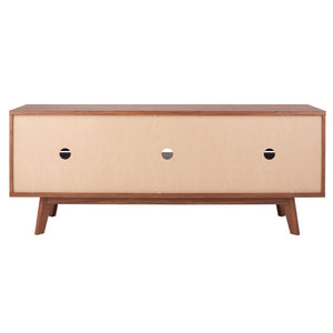 Safavieh Alatar Stylish 3-Drawer Media Stand With Open Shelf For Organized Storage And Timeless Appeal Walnut MED9613A