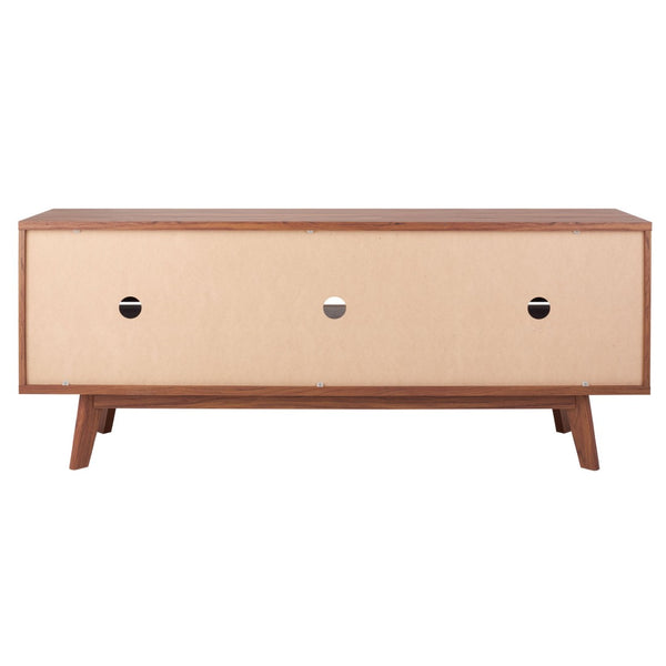 Safavieh Alatar Stylish 3-Drawer Media Stand With Open Shelf For Organized Storage And Timeless Appeal Walnut MED9613A