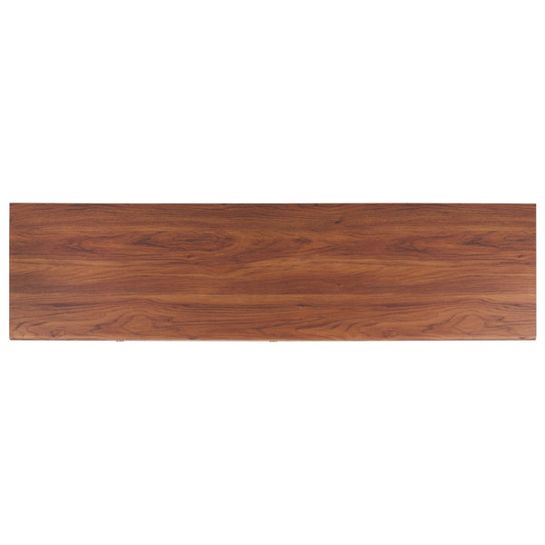 Safavieh Alatar Stylish 3-Drawer Media Stand With Open Shelf For Organized Storage And Timeless Appeal Walnut MED9613A